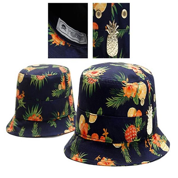 

arrival bucket hats men's and women's sport cayler & sons metal pineapple fishman cartoon summer style bob fishin229b, Blue;gray