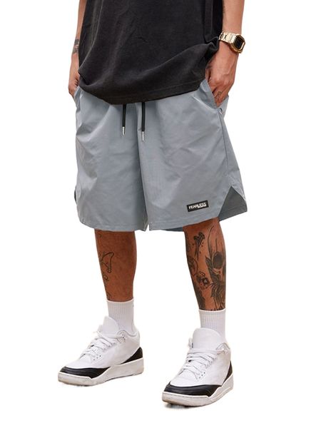 

men letter patch detail shorts 01ob#, White;black