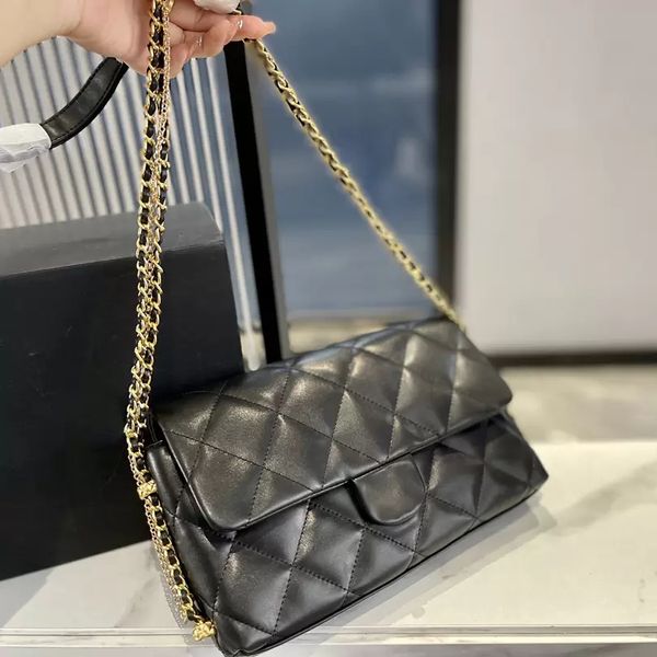 

flap designer bag lambskin solid color gold metal button classic quilted plaid adjustment chain shoulder bag luxury ladie crossbody handbag