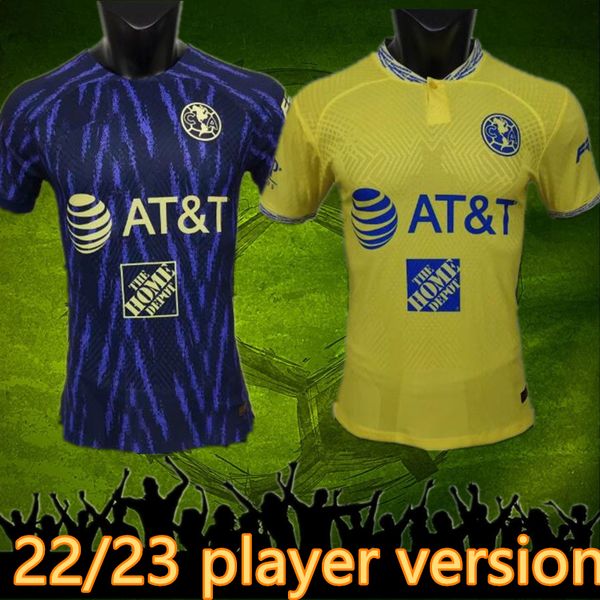 

2023 player version club america soccer jerseys f. vinas henry new liga mx jersey rodriguez america giovani football shirt, Black;yellow