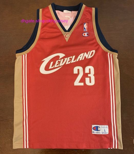 

stitched rare vintage champion europe cle lebron james rookie basketball jerseys mens kids throwback jersey, Black