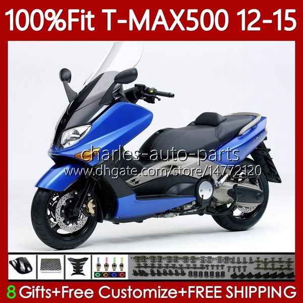 Yamaha için Enjeksiyon Kalıp Fairings Tmax-500 MAX-500 Metal Mavi T Max500 12-15 gövdeli 113no.30 Tmax Max 500 Tmax500 12 13 14 15 T-Max500 2013 2014 2015 OEM Gövde