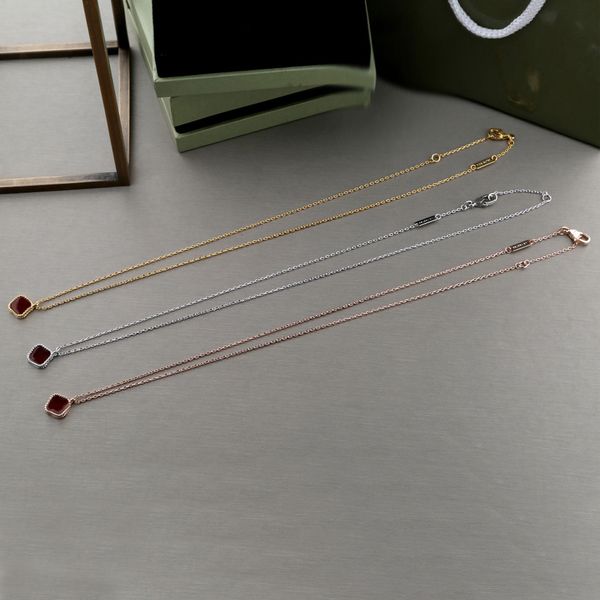 

fashion jewelry rope chain clover necklace clover necklaces jewlery designer chains gold jewellery link collier designer colliers clover pen, Silver