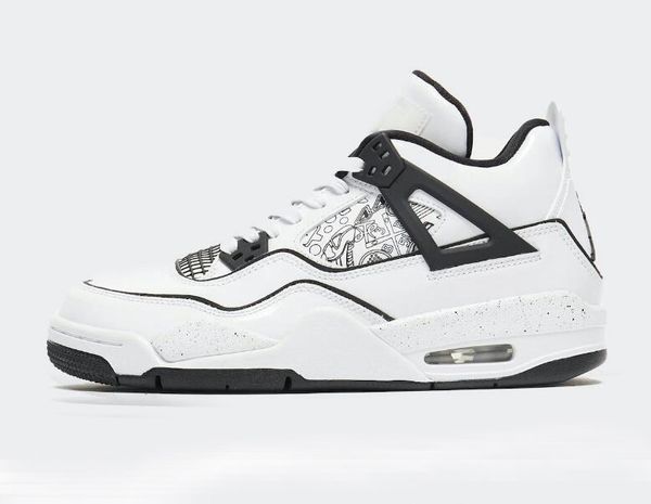 

shoes high gs diy 4s white black-volt mens outdoor sports sneakers womens running us 5.5-13 with