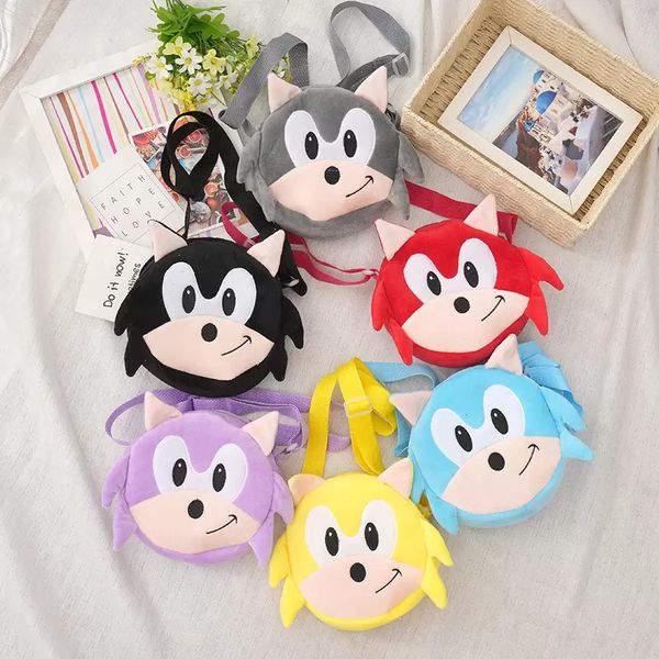 

new selling sonic the hedgehog plush toy small schoolbag children's gift wholesale