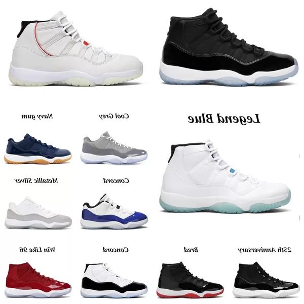 

2022 men women jumpman basketball shoes 11s legend blue black and silver devil low bright citrus flint hyper royal reverse flu game twist tr