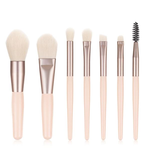 

makeup brushes 7 pcs set travel portable soft eye shadow foundation powder eyelash lip concealer blush mini make up brush1666327