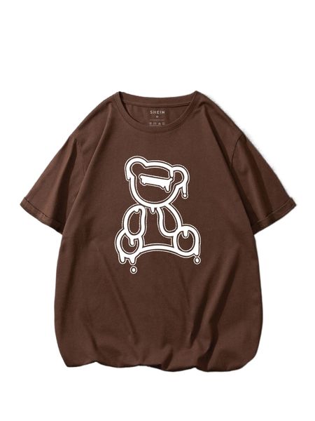 

men cartoon graphic tee j7bs#, White;black