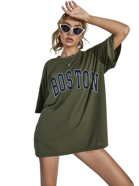 

letter graphic drop shoulder tee z7wf#, White