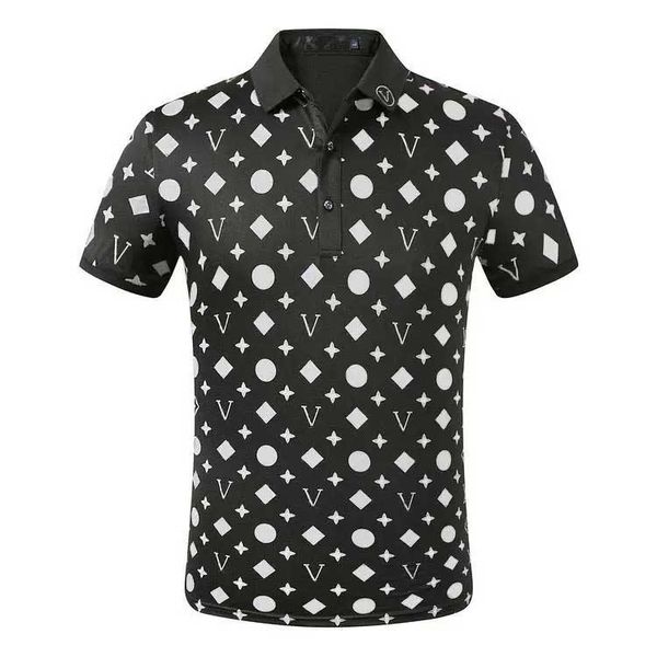 

2022 luxury brand men's designer polo t shirt summer fashion lapel breathable short sleeve lapel casual letters men's polo shirt, White;black