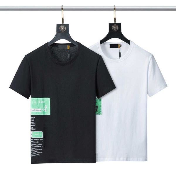 

fashion brand men's t-shirt summer fitness and street leisure style o-neck shirt short sleeve brand street men's cotton letter pri, White;black