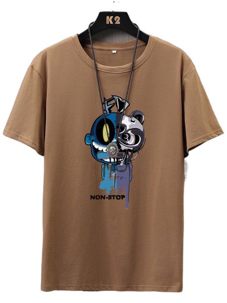 

romwe guys letter graphic tee 48en#, White;black