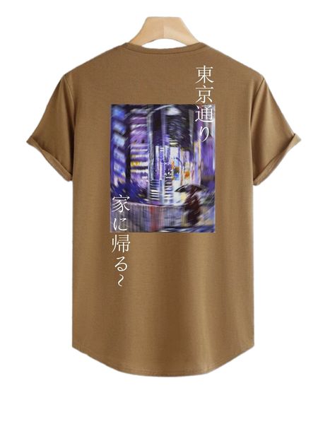 

men japanese letter graphic tee 41fn#, White;black