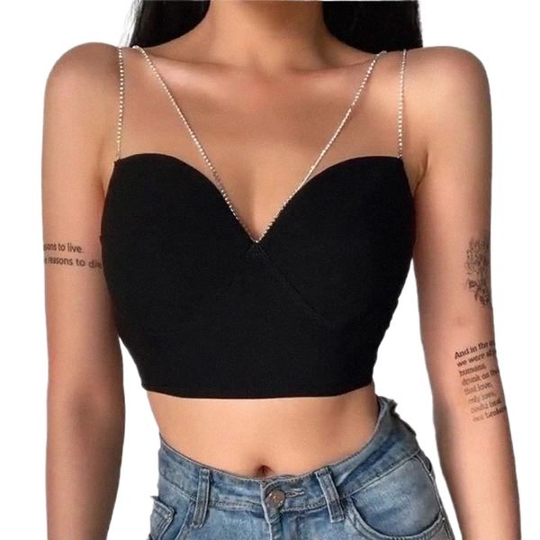 

amazon europe and the united states ins cross-border women's fashion v-neck condole belt women's rhinestones wear slim vest women&, White
