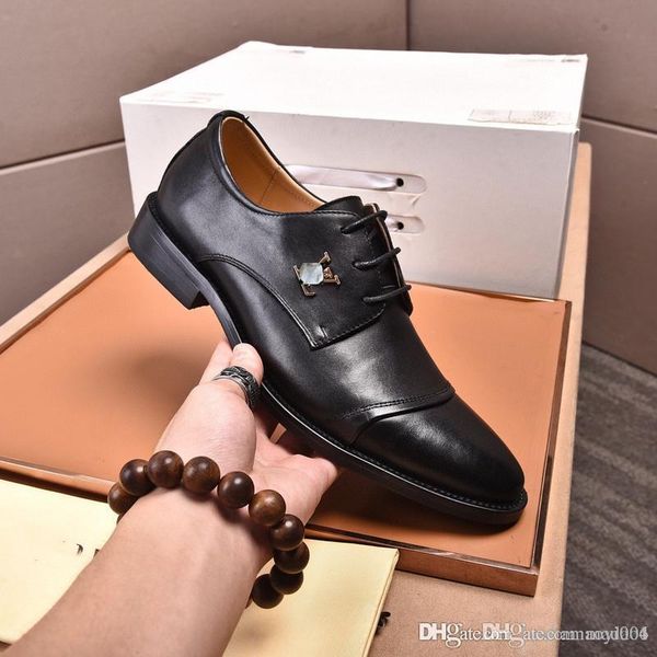 

a4 2022 men's business office loafers casual driving shoes brand designer flats party genuine leather dress shoes size 38-45, Black