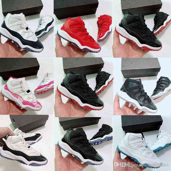 

bred 11s big boys girls children youth lady junior basketball sneaker shoes pink navy blue snakeskin 72-10 trainers size 4y, 4.5y, 5y, Black