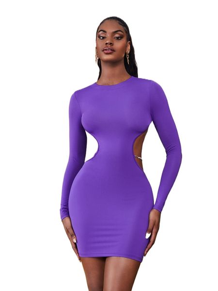 

pearls beaded cut out backless bodycon dress t1u4#, Black;gray