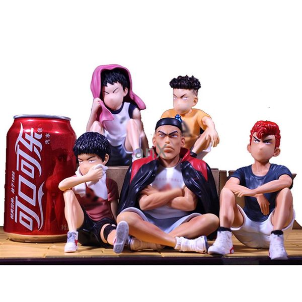 

13 cm anime slam dunk sakuragi hanamichi pvc action figures rukawa kaede akagi takenori mitsui hisashi collection model toys265m