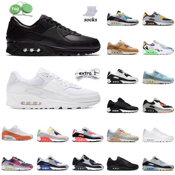 

new 90 90s running shoes max90 triple white black leather mash what the batman recraft royal flyleather men women hyper raisin peace love sp