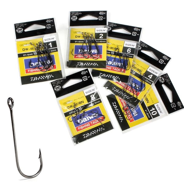 

fishing hook with big eyes ring 3packs 110# high carbon steel barbed fishhook jig hook carp fishing lure worm hook japan daiwa 220623