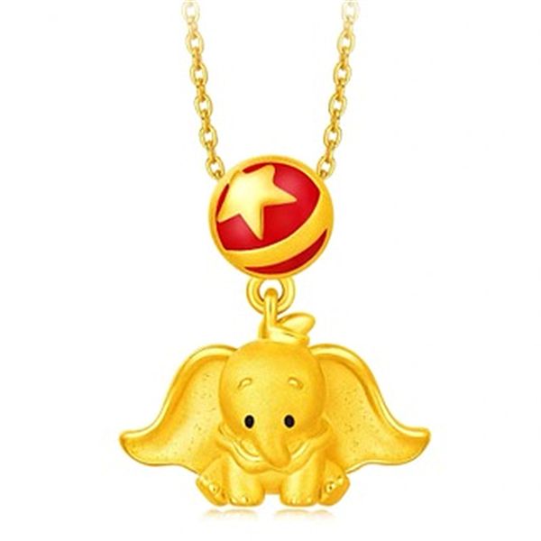 Collana in oro sabbia per gioielli da donna Collana con ciondolo elefante Collana girocollo di lusso animale all'ingrosso