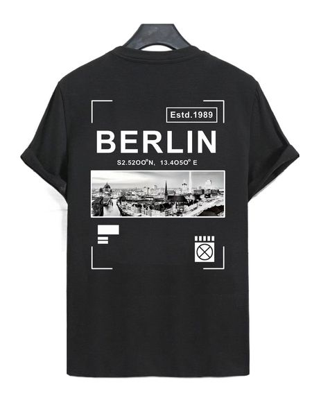 

men letter & picture print tee q4dz#, White;black