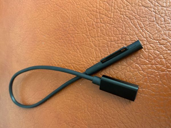 

black 0.25m usb type c female to surface pd charger cable for microsoft surface pro 6 5 4 3