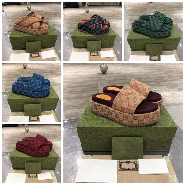 

designer slipper luxury women sandals brand slides fashion slippers lady slide thick bottom design casual shoes sneakers by dq01 03, Black