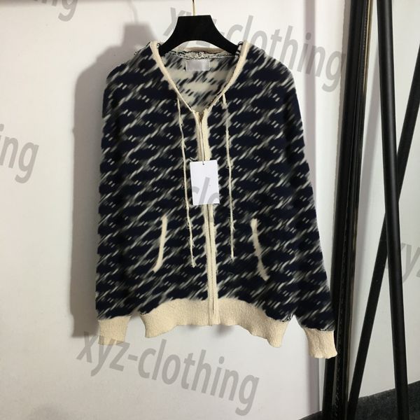 

2022fw newly brand designer mesh sweaters for women zip jacket winter knitting cardigan females autumn sweater jackets retro sports style sw, White;black