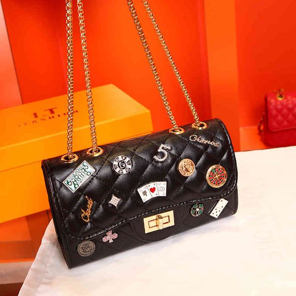 

guangzhou women's bag new 2022 msenger fashion shoulder handbag lingge chain designer bags