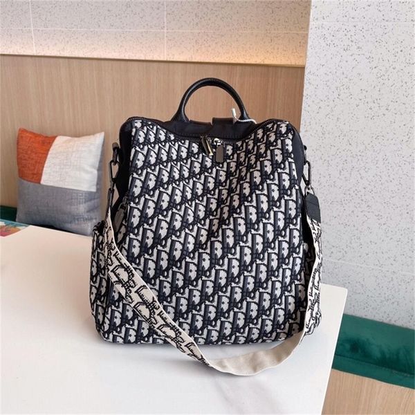 

canvas backpack new versatile fashion large capacity female backpack one ins trendy students wholesale design purses online