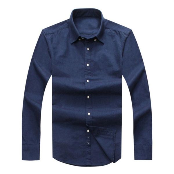 

fashion-new autumn and winter men's long-sleeved cotton shirt pure men's casual poloshirt fashion oxford shirt social br322k, White;black