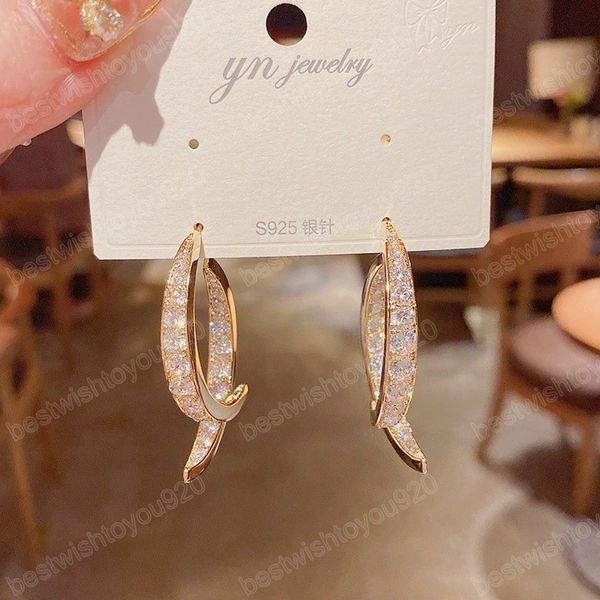 

fashion korea unique dangle earrings female rhinestone geometric trend shiny earrings party jewelry exquisite gifts, Silver