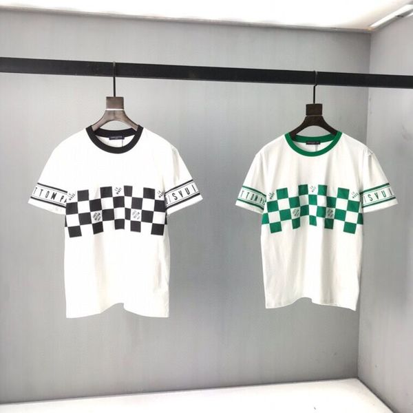 

2022ss new print short-sleeved trendy fashion t-shirt cotton fabric designer clothes, Black;brown
