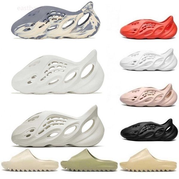

2021 authentic slide slippers foam running shoes sand mxt moon gray ararat west core resin desert earth pure bone sandals men women runner, Black