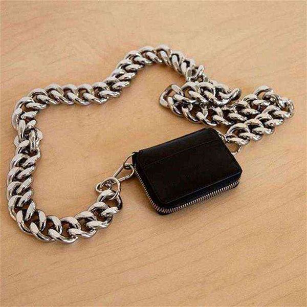 

french minority designer bag messenger versatile spring foreign style kara thick chain bag women's super mini zero wallet 220613