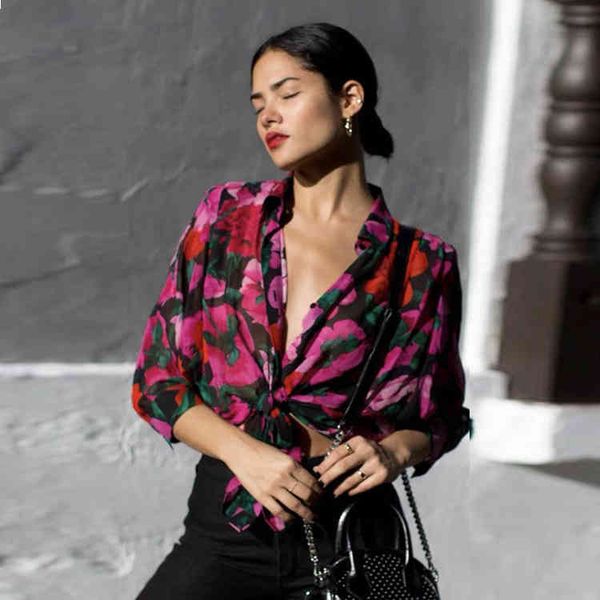 

women's polos french elegant tk mulberry silk loose georgette anti printing shirt, White