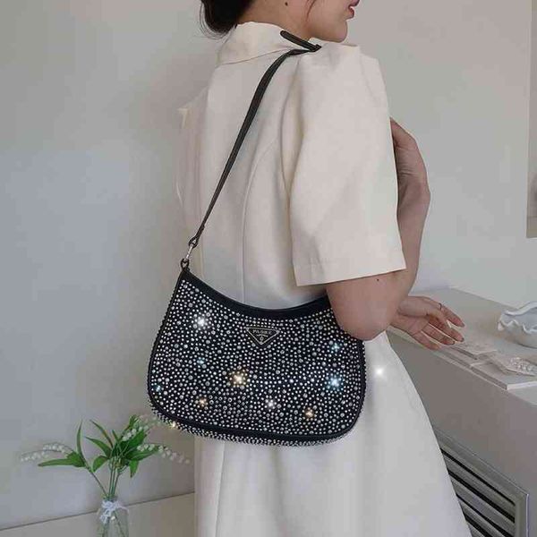 

r women's bag women spring net red diamond advanced texture versatile foreign