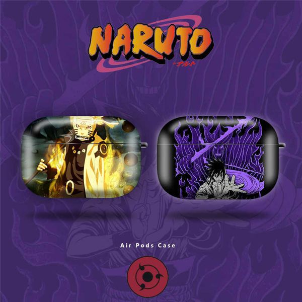 

anime sharingan sasuke purple yellow apple airpods 1 2 3 pro case cover iphone earbuds accessories airpod case air pods case