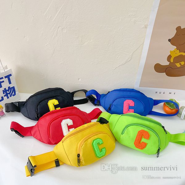 

fashion kids letter chest backpacks boys casual waist bags girls messenger sports bag children one-shoulder purse q6262