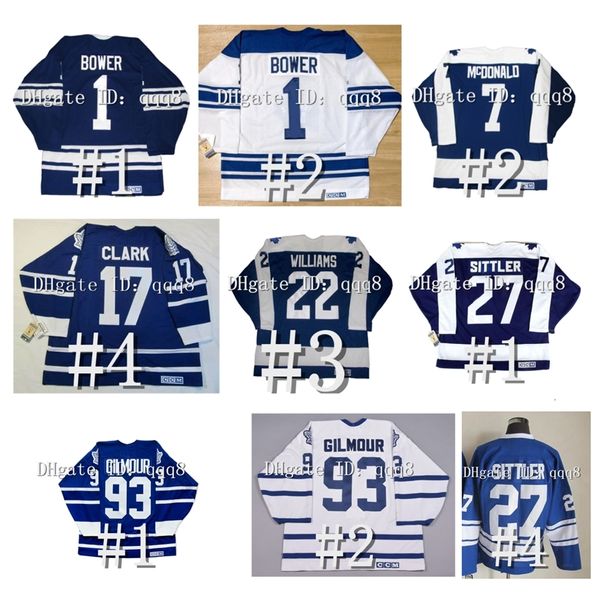 Vintage Doug Hockey Jersey Wendel Clark Mats Sundin Tim Horton Mike Palmateer Lanny Darryl Sittler Tie Domi Williams