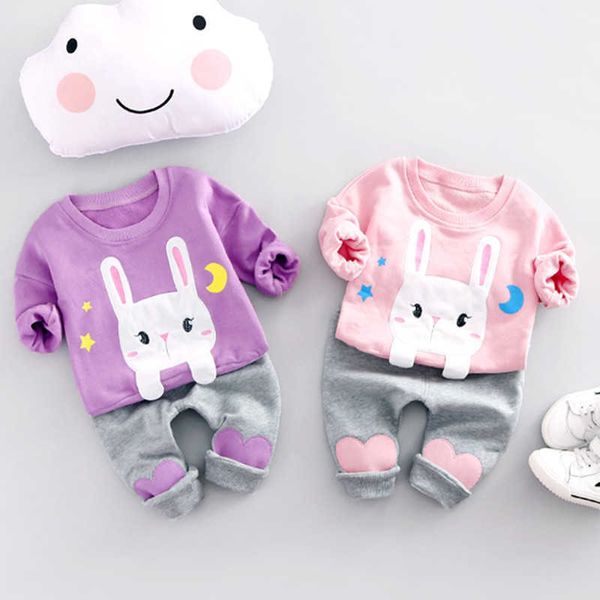 Baby 2pcs Boys Toddler Girls Rabbit T Shirt Long Pants Clothes Outfits Set
