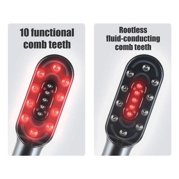 

ems hair comb scalp applicator rf electric scalp massager for hair growth led laser comb hair combing brush massage beautyhealth