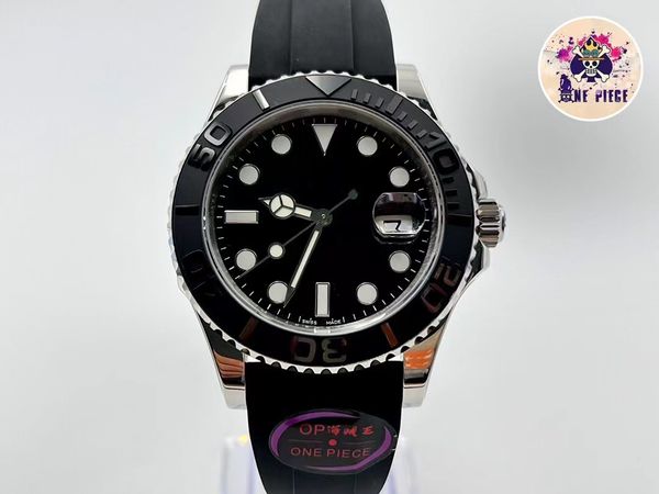 

op 42mm orologio di lusso 3235 movement watches 904l fine steel bidirectional rotating ceramic bezel mens watch waterproof, Slivery;brown