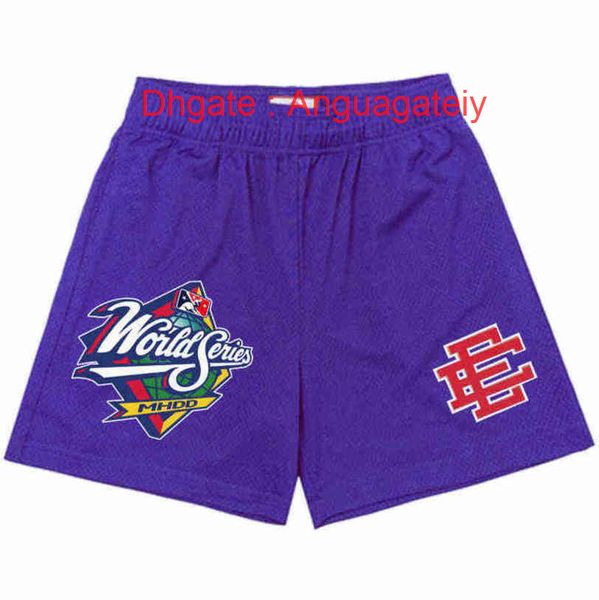 

brand fashion luxury ee shorts casual eric emanuel designer fitness sports mesh short breathable summer baseball major league beach basketba, White;black
