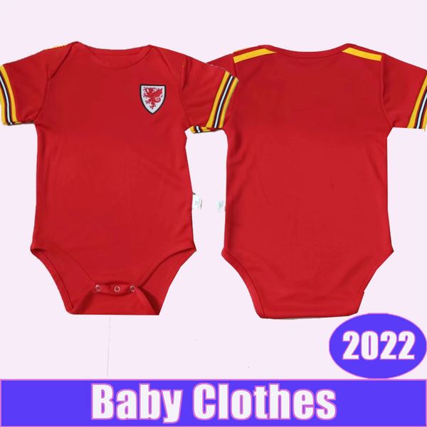 

2022 bale ramsey baby clothes soccer jerseys wales new national team wilson b.davies home red football shirt short sleeve uniforms, Black
