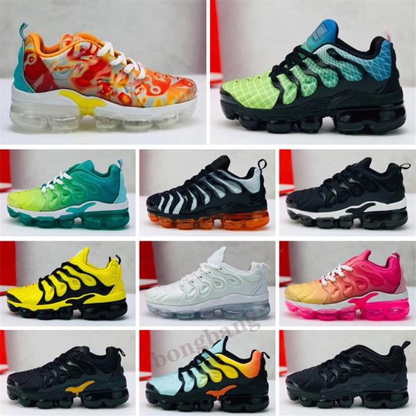 

kids tn breathable rainbow mesh running sneakers tns cushion children pour 264c, Black