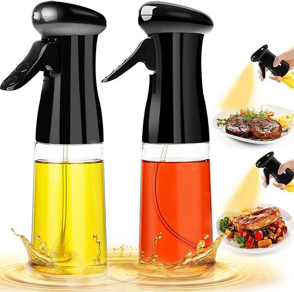 Bottiglia spray multifunzione per olio in vetro da 200 ml Bottiglia a prova di perdite Cucina Spruzzatore fine per olio d'oliva per cucinare barbecue