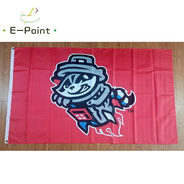 

milb rocket city trash pandas flag 3 5ft 90cm 150cm polyester banner decoration flying home & garden festive gifts261n