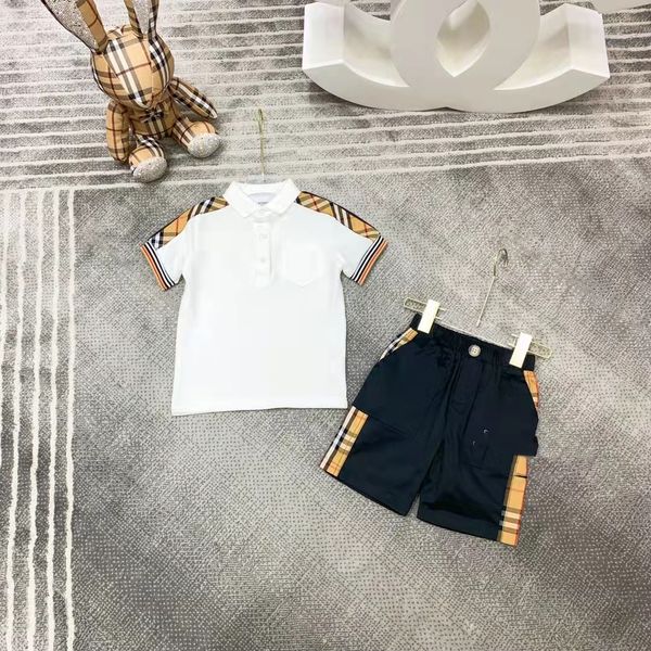 

infant boy clothe summer dress clothing set kids fashion short sleeve t-shirt+pants 110-160 cm baby girl boutique clothes wholesale, White